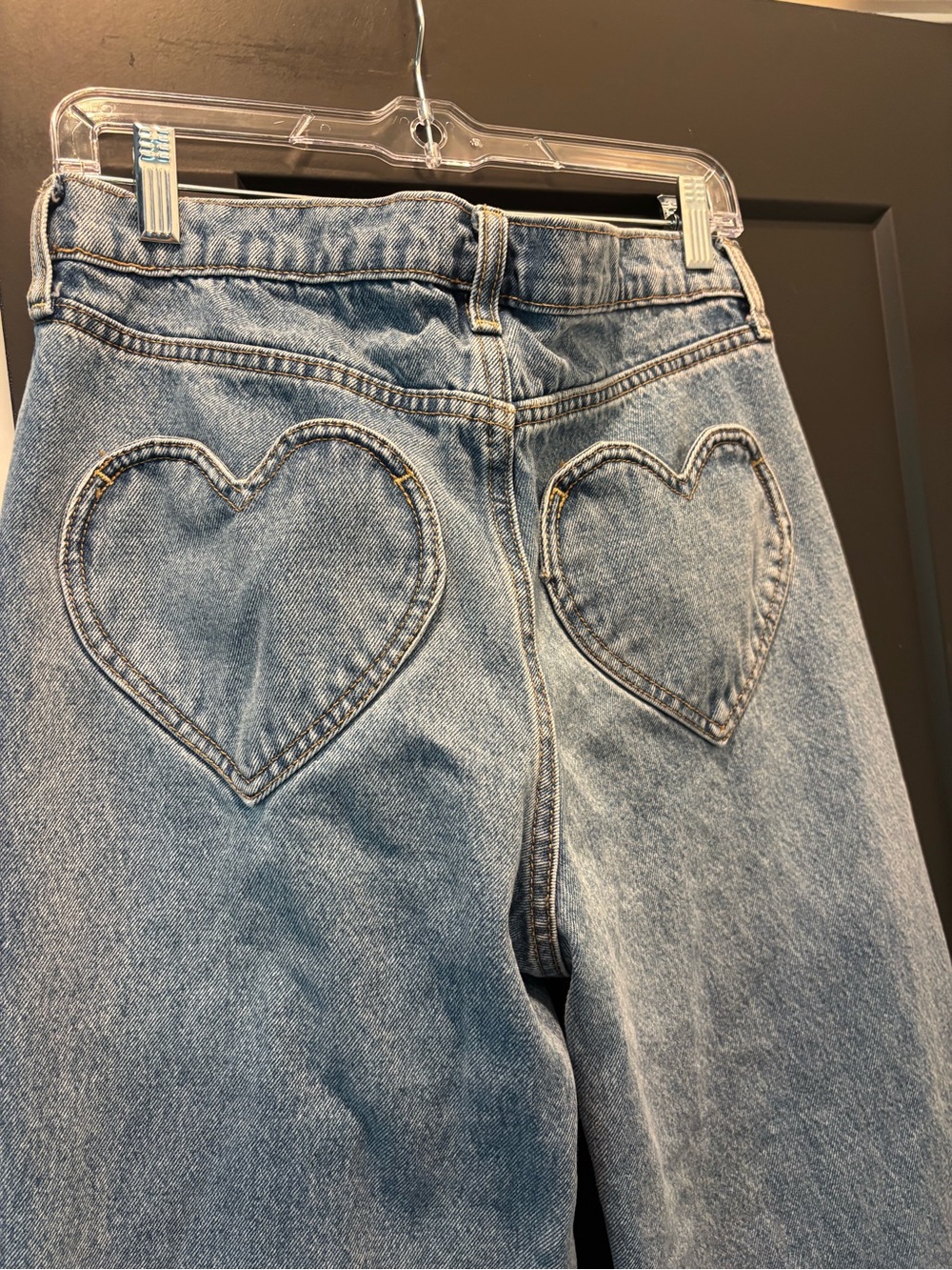 Universal Thread 90's Mid Rise Heart Pocket Baggy Wide Leg Denim Jeans 8 regular - Picture 8 of 13